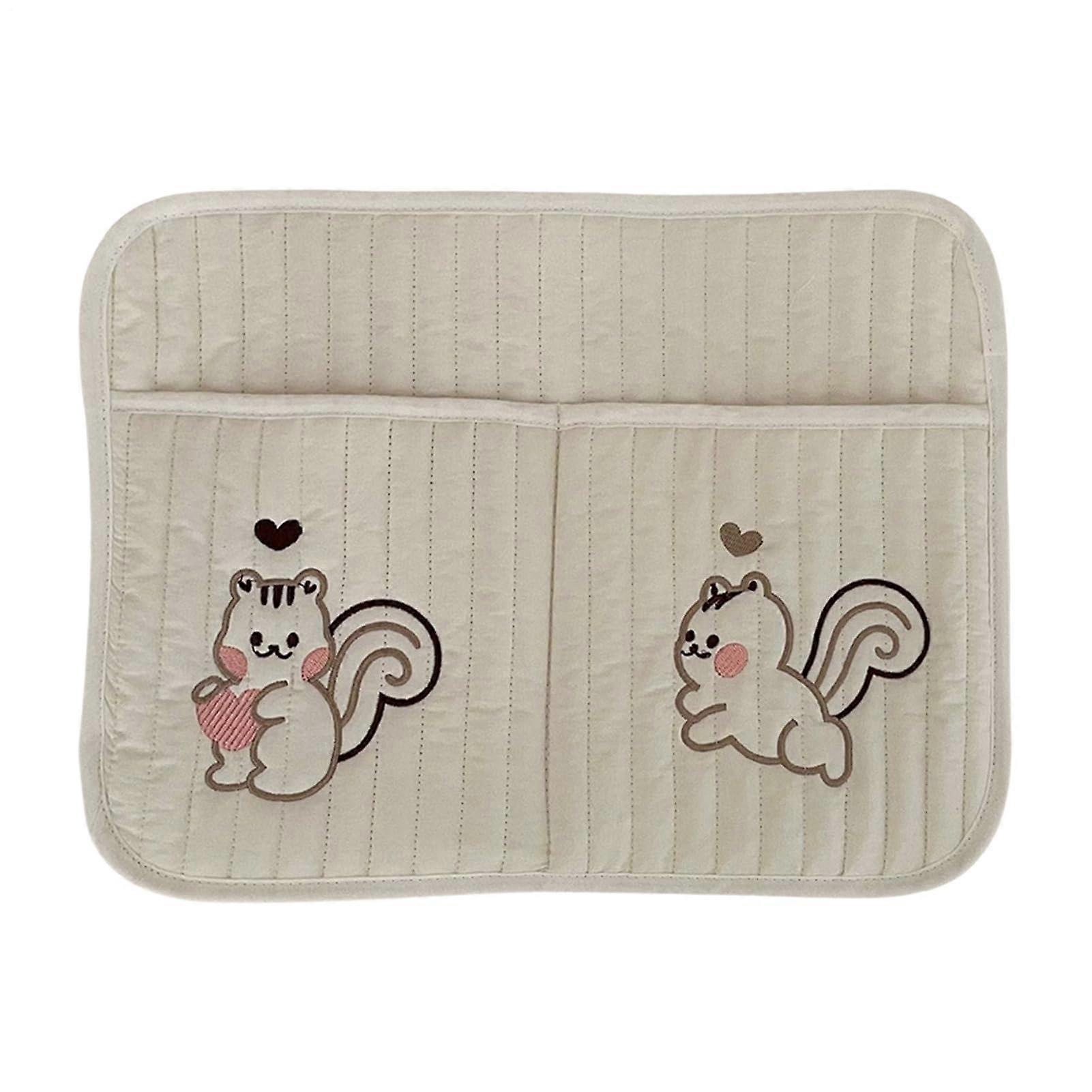 Baby Crib Organizer and Stroller Organizer Bag with MultiPocket Storage, Breathable Cotton, Secure Hooks