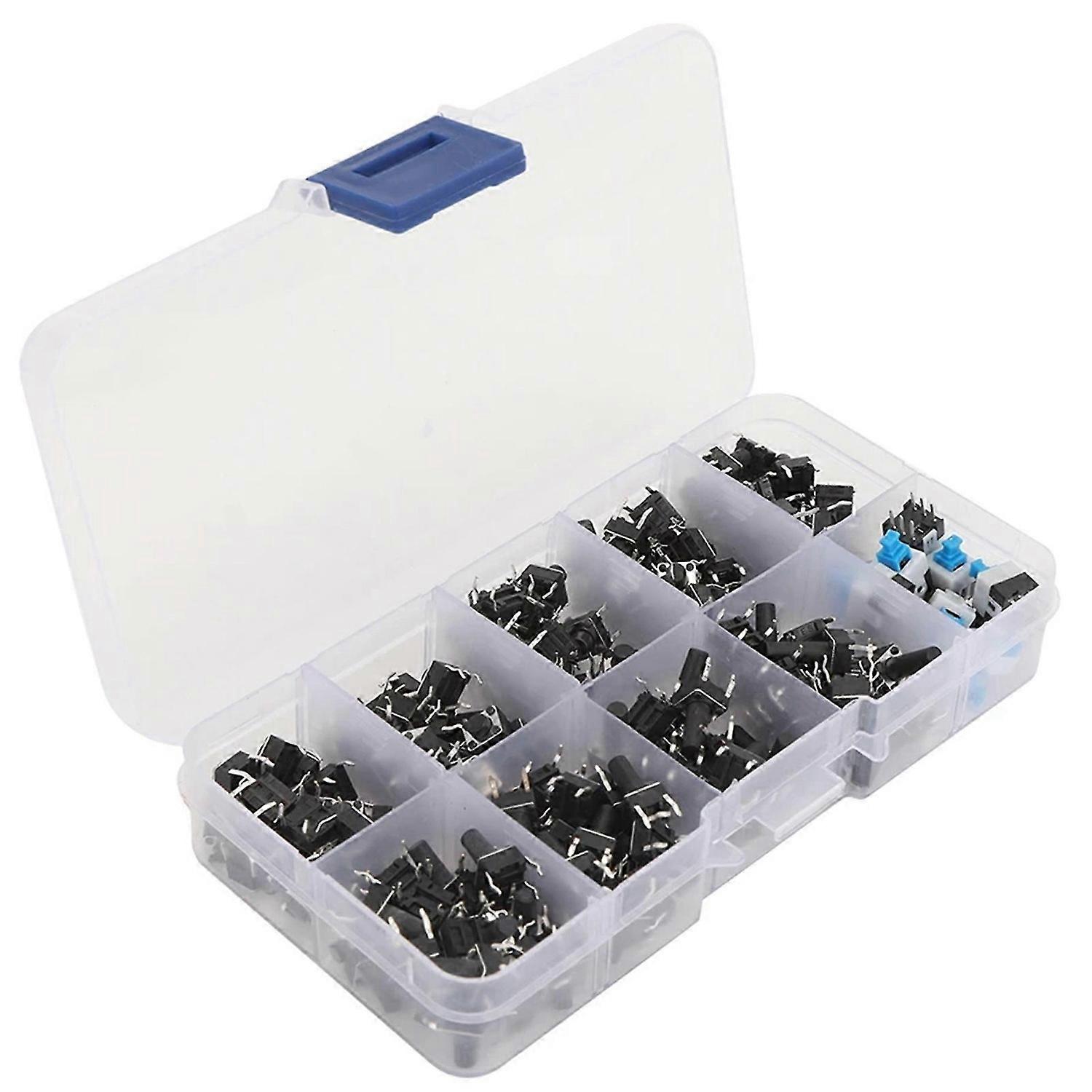 180PCS 10 Types Tactile Push Button Switch Premium 10 Models Tact Switch Kit for Electronic Products