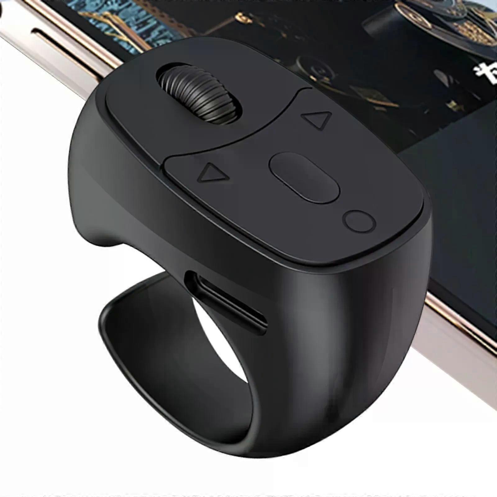 Bluetooth-Compatible 53 Fingertip Ring Remote Control Finger Ring Mouse Scrolling Ring Wireless Camera Shutter Selfie Button
