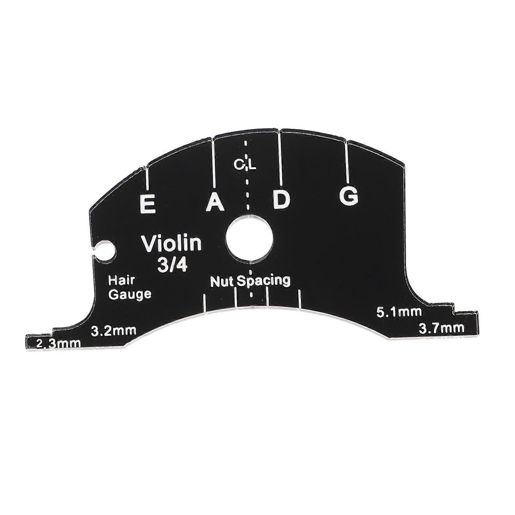 Violin Bridge Template with Carbon Fiber Ruler for Precise String Height and Professional Setup