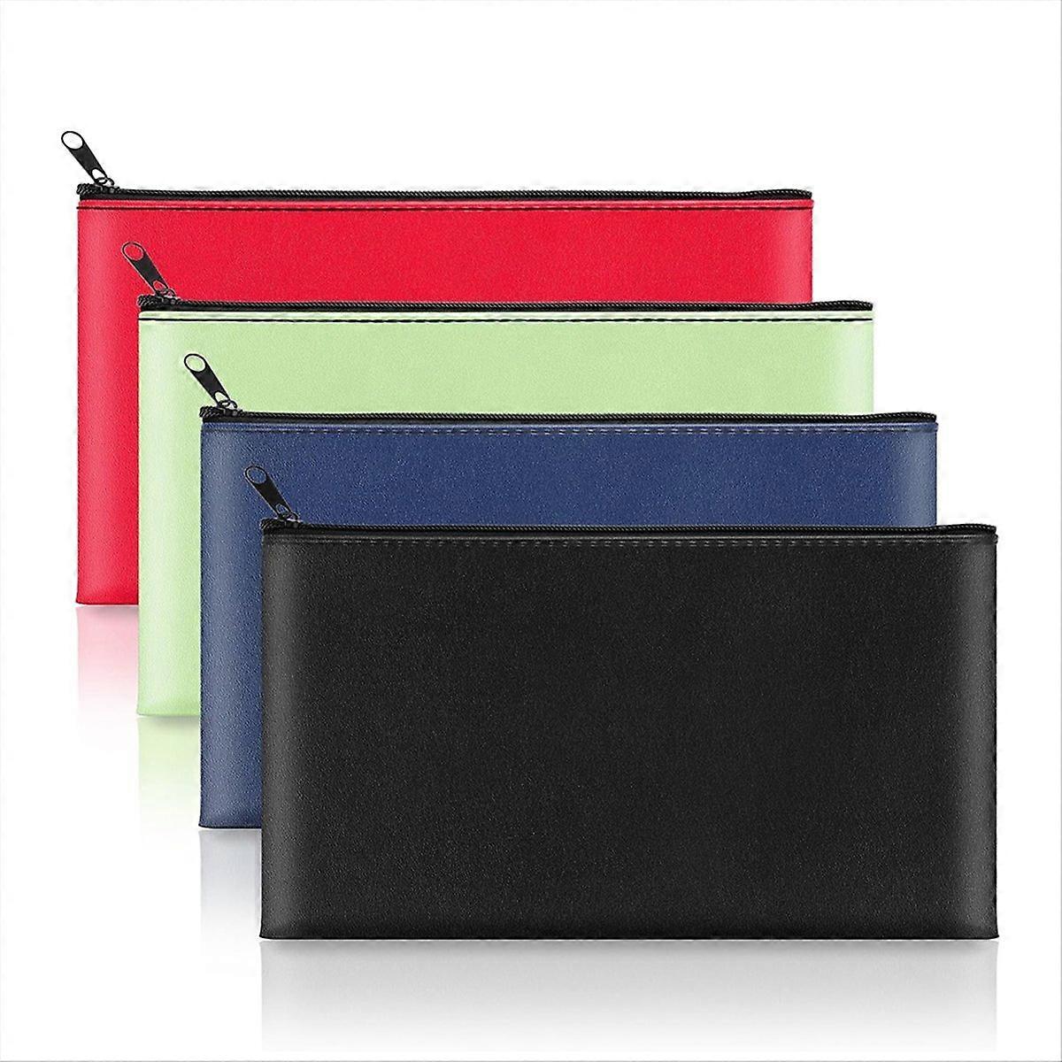 Bolso para dinheiro com zíper, 11 x 6,25 polegadas, bolso bancário seguro para moedas