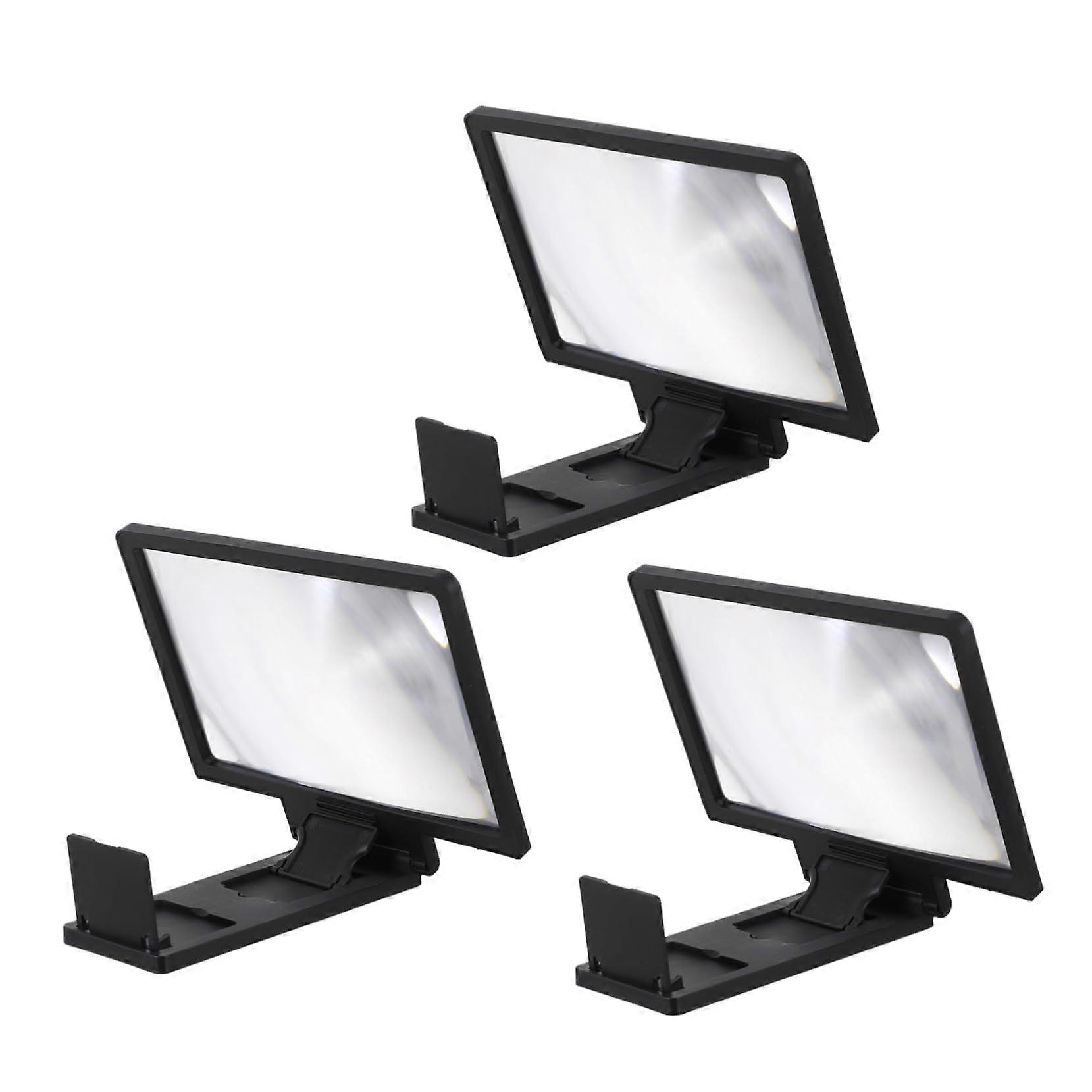 3Pack HD Screen Magnifier for Smartphone with Adjustable Viewing Angle and Hands Stand