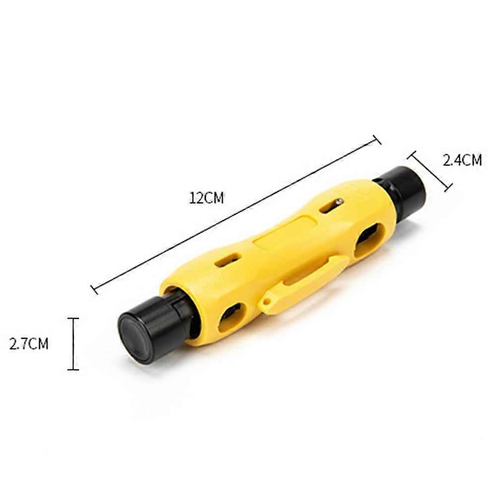 Wire Stripper Coaxial Cable Stripper for Cable Installation Use Clamp Pliers Yellow