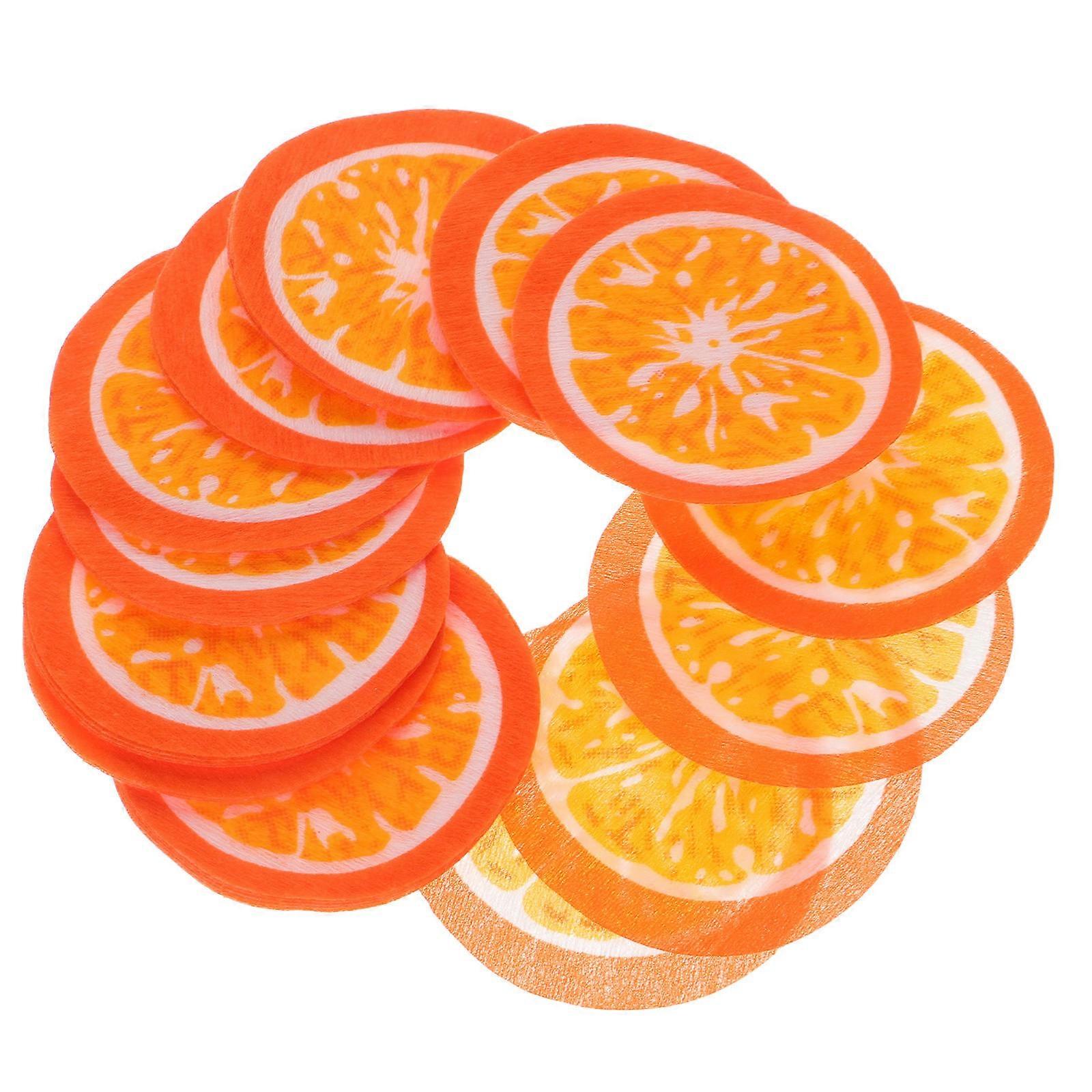 Orange Pattern Facial Mask Sheets for Spa Skincare 100Pcs Pack