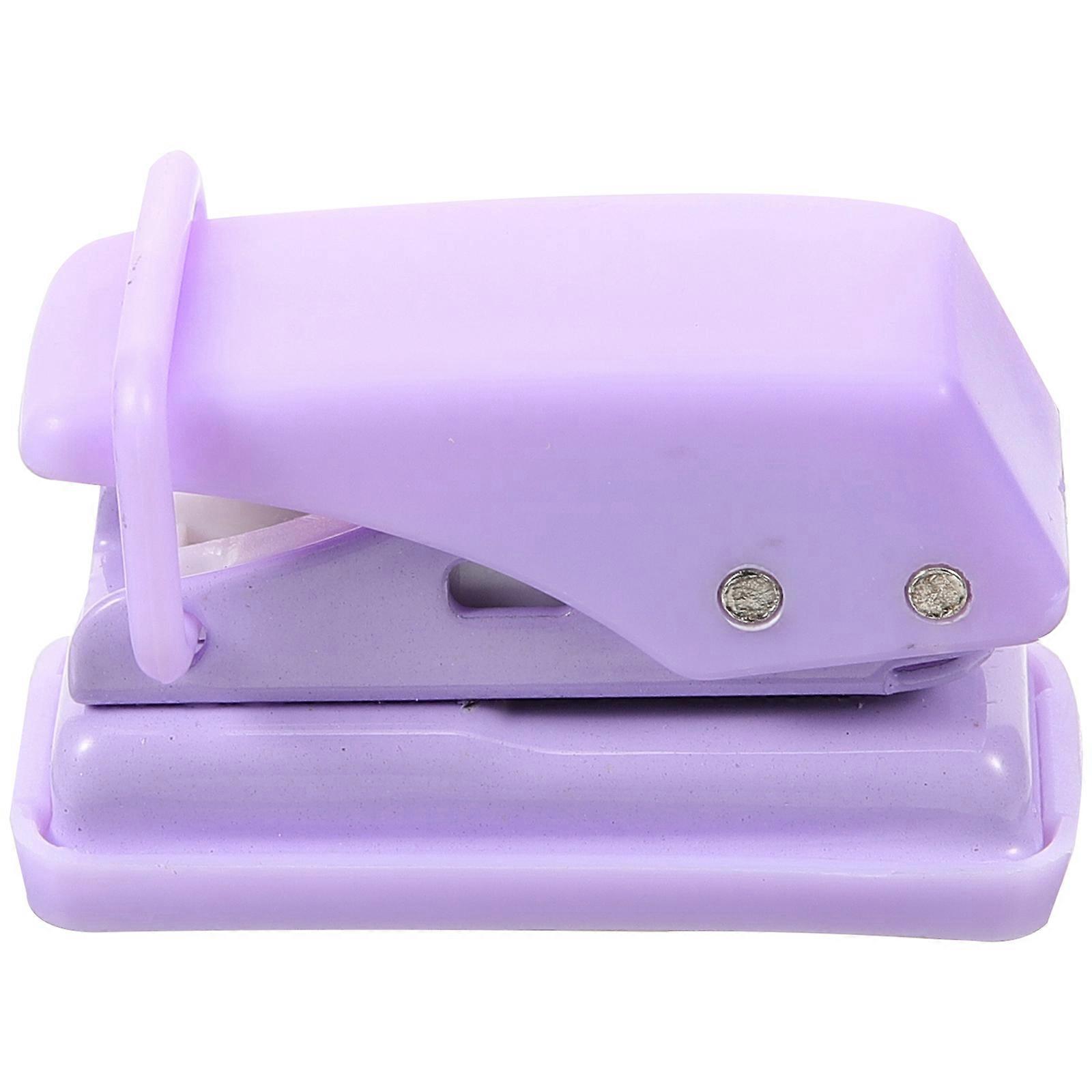 Office Loose Leaf Punch Purple Compact Design For Paper Perforating 1Pack
