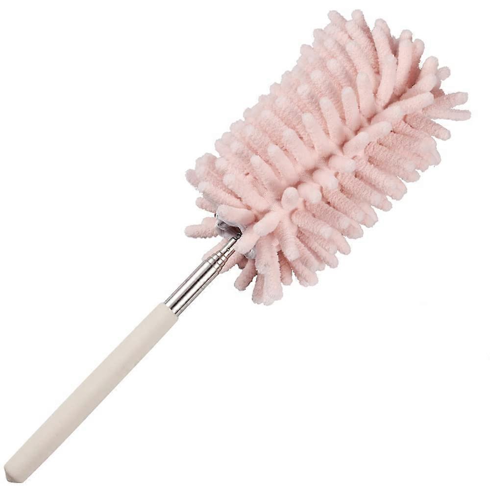 Microfiber Extendable Duster with Extra Long Pole, Washable for  Reach Ceiling Fan Cleaning (Pink)