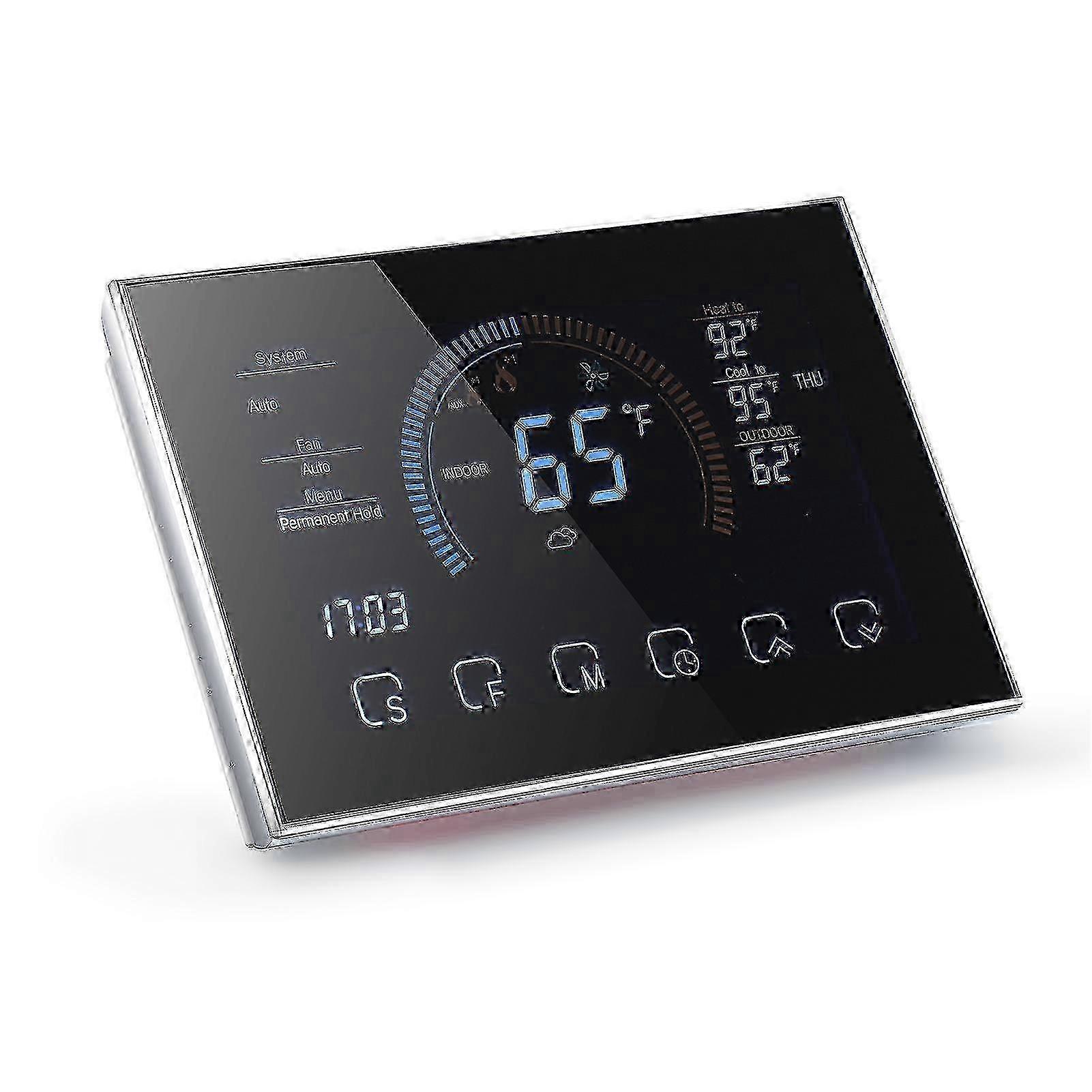 Heat Pump Room Thermostat Temperature Controller 4.8 Inch Color Lcd