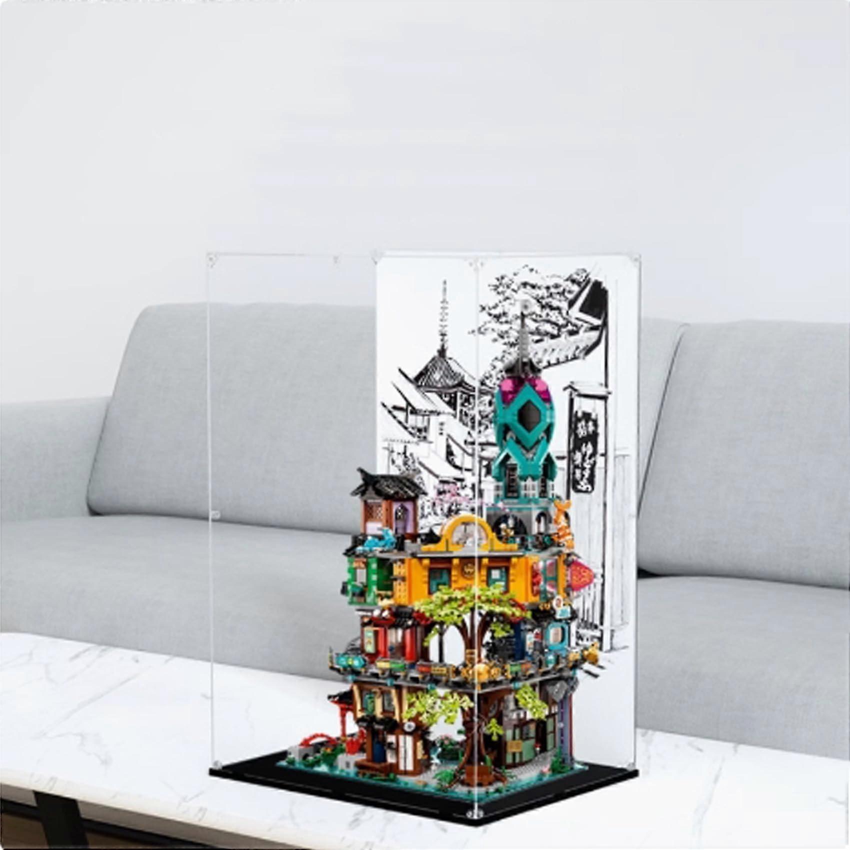 Display Case for  71741 Garden Model, Acrylic Dustproof Box with Black Base, Clear Viewing