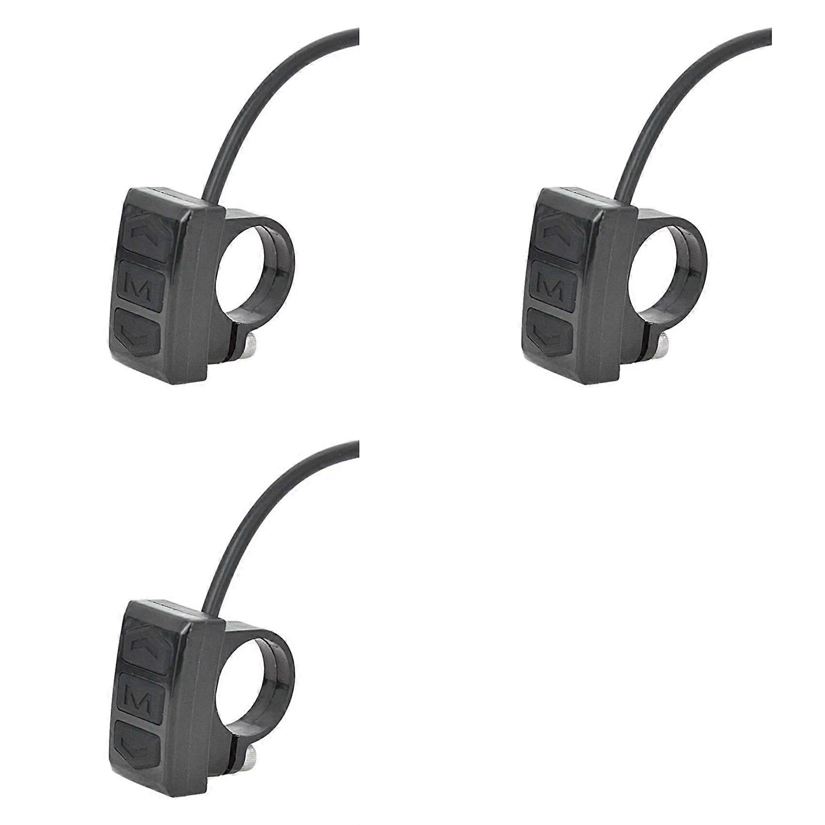 3X Electric Bicycle Switch Control Button Handlebar Mount Split Meter Switches Button for LCD Meter E-Bike Accessories