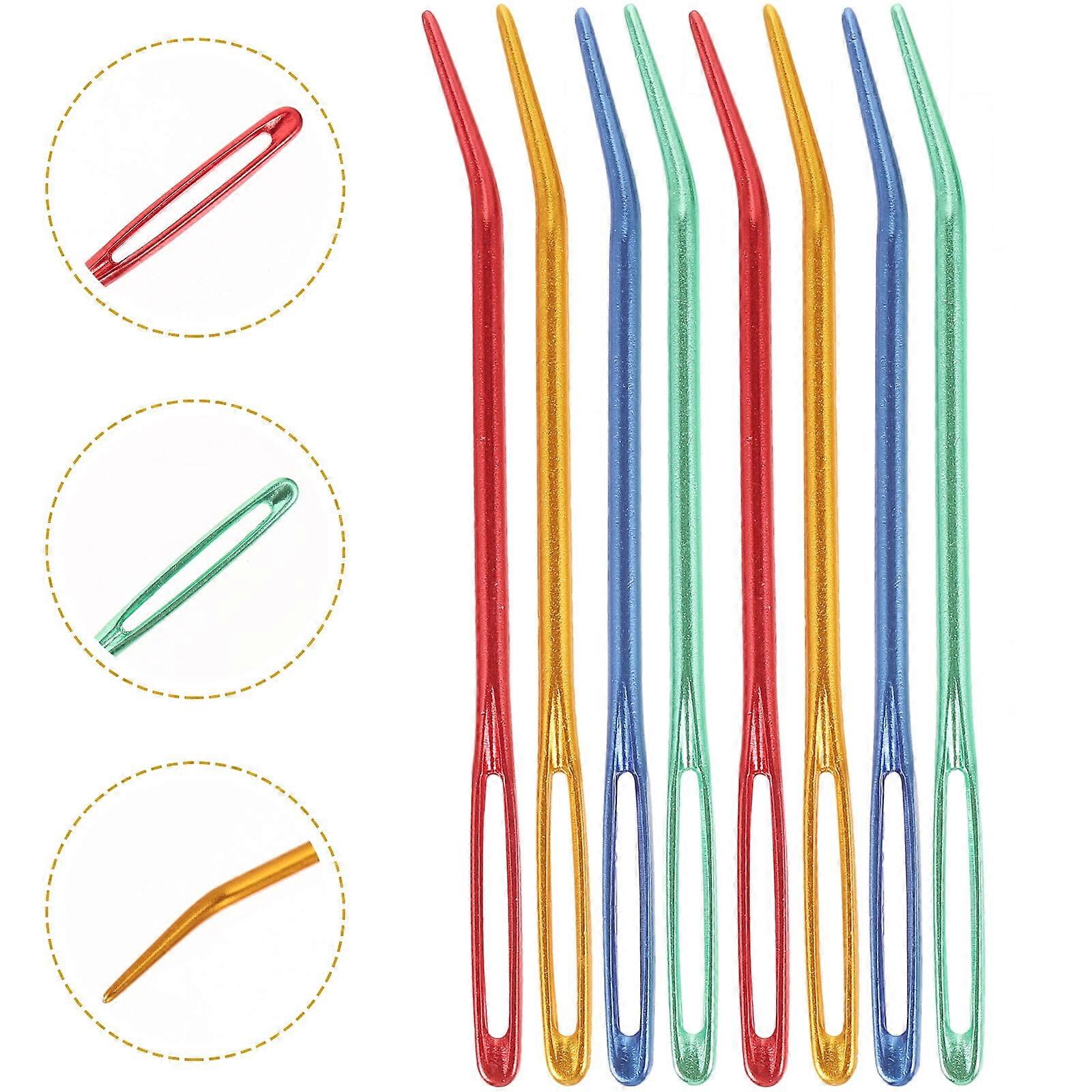 8pcs Convenient Yarn Needles Multi-function Darning Needles Large-Eye Needles