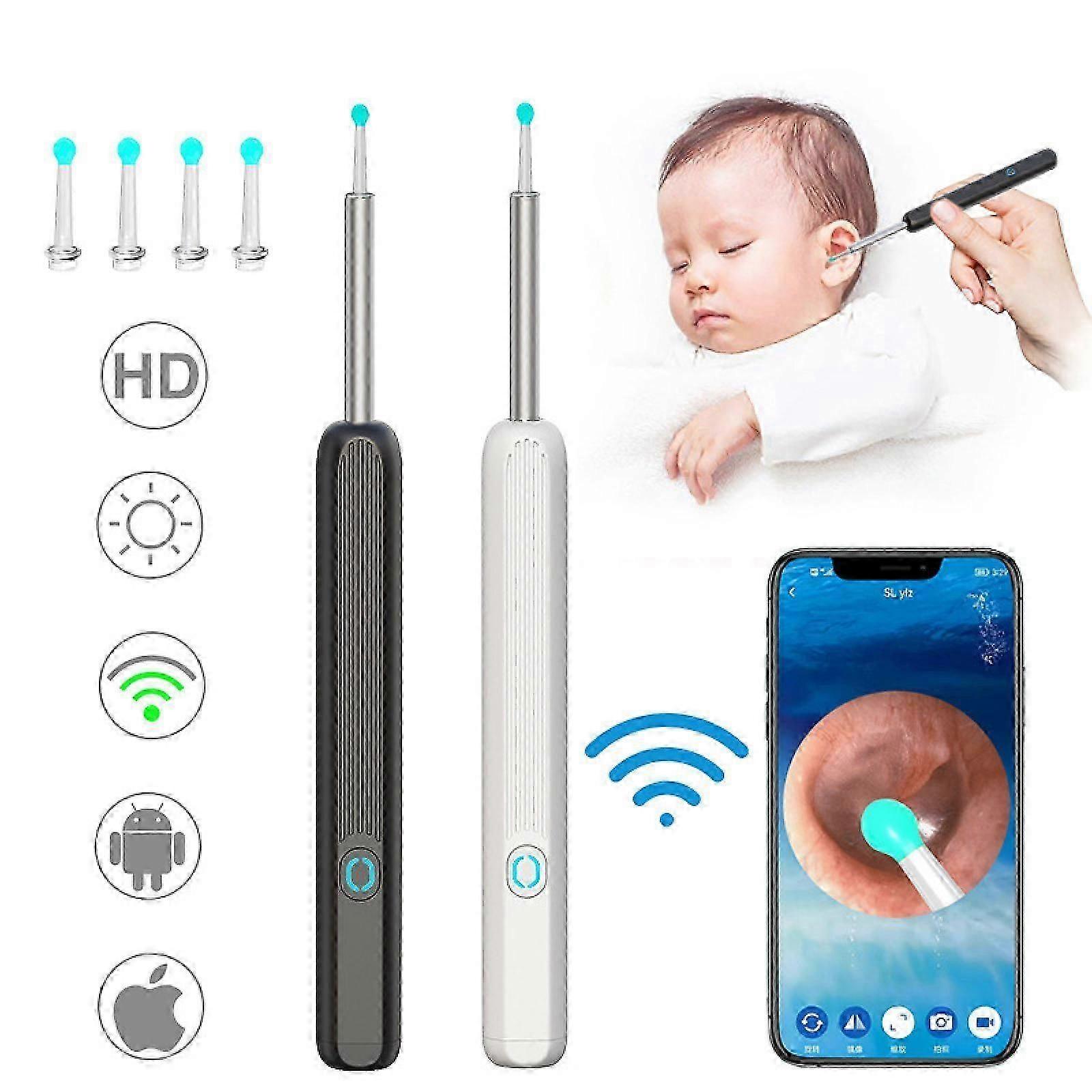 Wireless HD Ear Wax Remover Camera, Ears Endoscope, Black