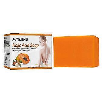 Jaysuing Kojic Acid Soap - Cleanses And Moisturizes Skin, Brightens Skin, Reduces Dark Spots, Exfoliating Skincare Soap