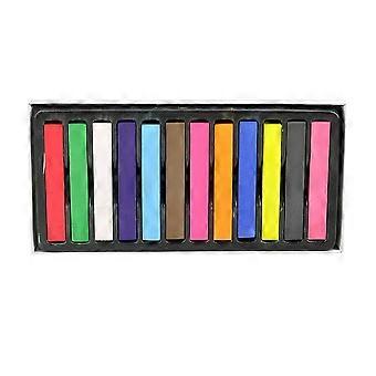 Dye Hair Temporary Pastel Hair Chalks with 12 Colors for Quick Use