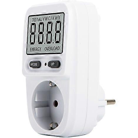Wattmeter Socket Energy Meter, Electricity Consumption with LCD Display