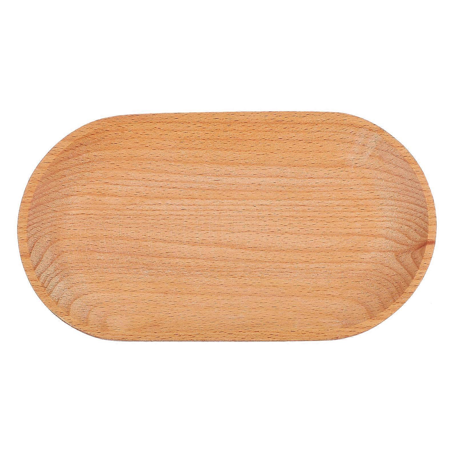 Food Tray Beech Household Dessert Tray for Storage Multi-Function