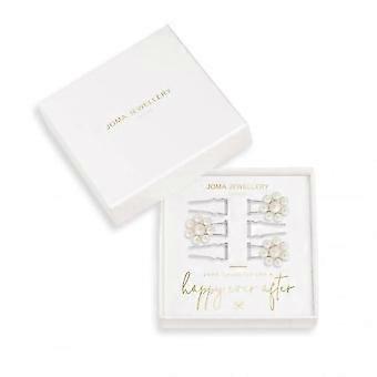 Joma Jewellery Happy Ever After Hair Accessories Silver Pearl Flower Hair Pins