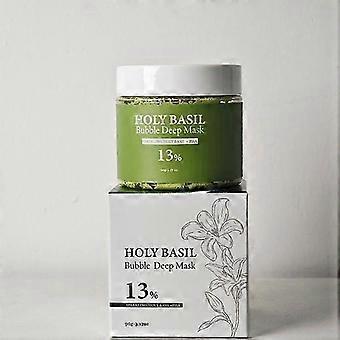 Holy Basil Bubble Deep Cleansing Mask With Soothing Complex Ingredients Cleanses Pores And Blackheads, Ideal For Pore Care. Its Moisturizing Formula I
