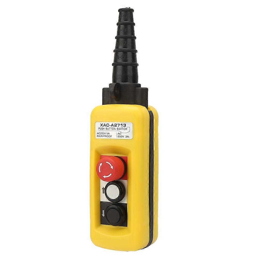 Crane 2 Push Switch Pendant Control Stations with Emergency Stop Press Button