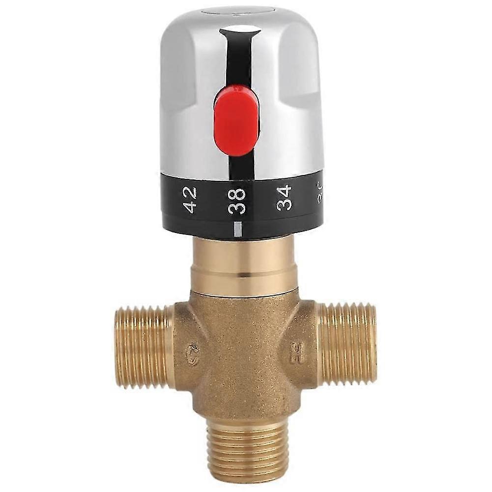 G1/2 Solid Thermostatic Mixing Valve for Basin Pipe Temperature Regulation
