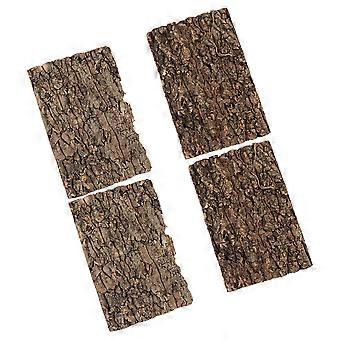 4pcs Reptile Terrarium Écorce Paysage Écorce Reptile Réservoir Écorce Décoration Fond Écorce Décor