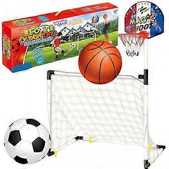 WOOPIE 2 i 1 Basketuppsättning Fotbollsmål + Bollar