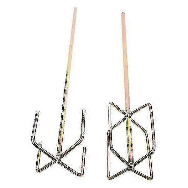 2pcs Practical Paint And Mud Mixer Hexagonal Head Mud Mixer Drill Mixer Tools
