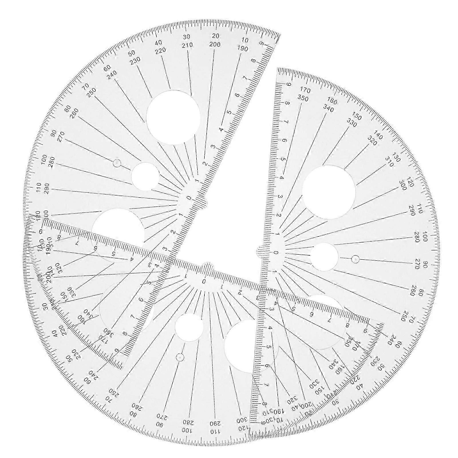 Plastic Precision Protractor Ruler for School Use Semi-Circle 6Pcs