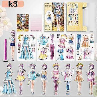 Magnetic Princess Dress Up Paper Doll, Magnetic Dress Up Baby, Magnetic Dress Up Baby Paper Dolls for jenter pleie kreativitet og fantasi