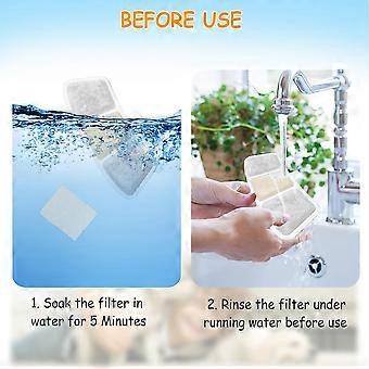 18 st filter till husdjursfontänen för Oneisall PW04 3,5 l kattvattenfontändispenser, långvarigt ersättningsfilter