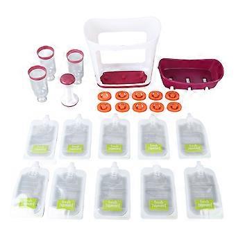 Klem veske fyllestasjon for Semi Solid Food Safe Baby Infant Food Maker med oppbevaringsposer