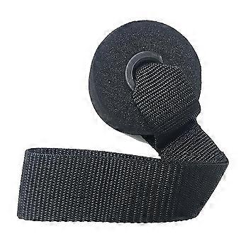 4pcs Home Fitness Exercise Training Strap Resistance Band Over Door Anchor Thick Pad Pull Rope Door Buckle (Black)