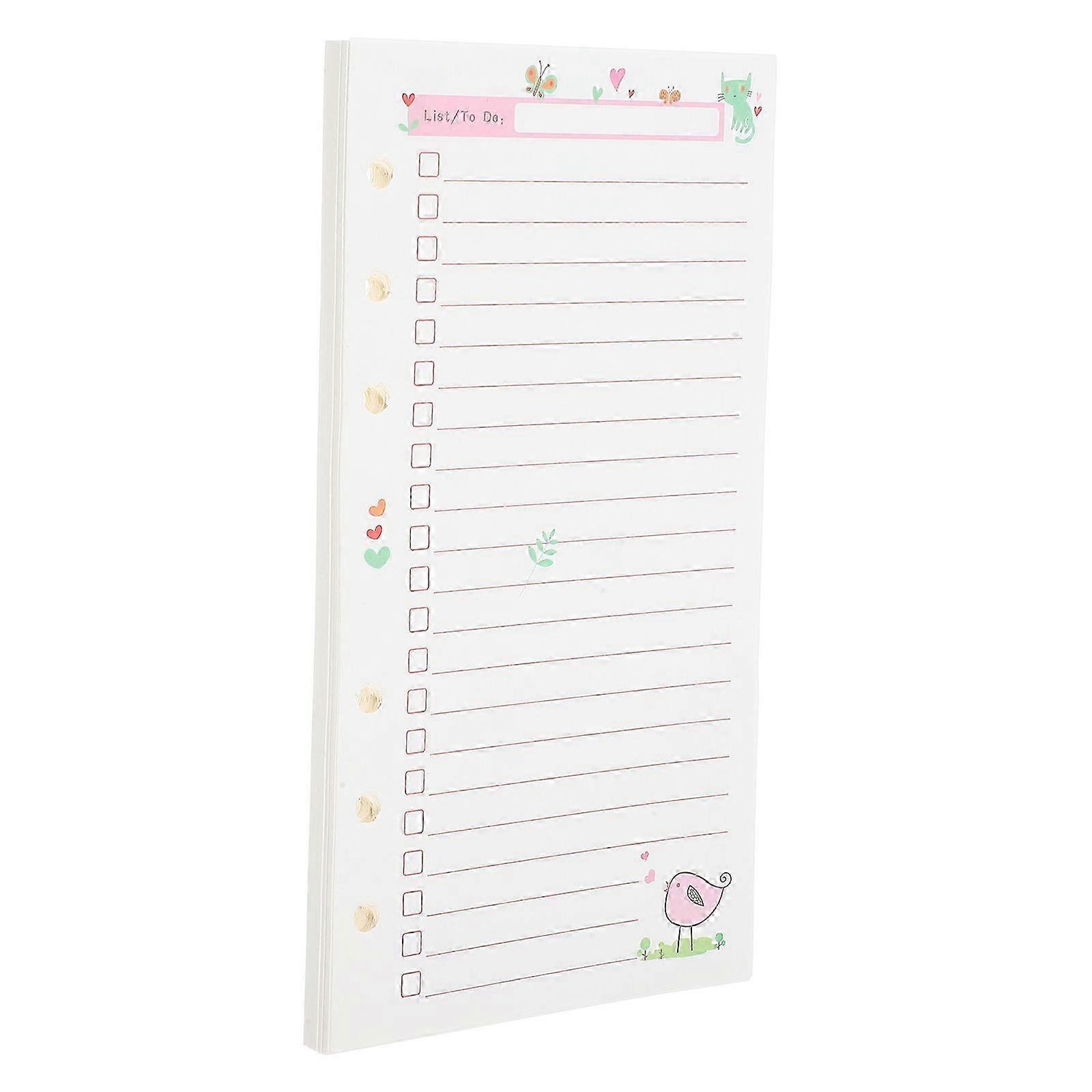 1 Book Notepad Replacement Refills Loose Leaf Notebook Paper Planner Refill Binder (A6)