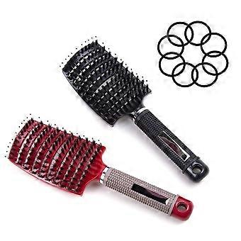 hairbrushes. Boar bristle hairbrush. Can distribute hair oil. Smoothes frizz. a