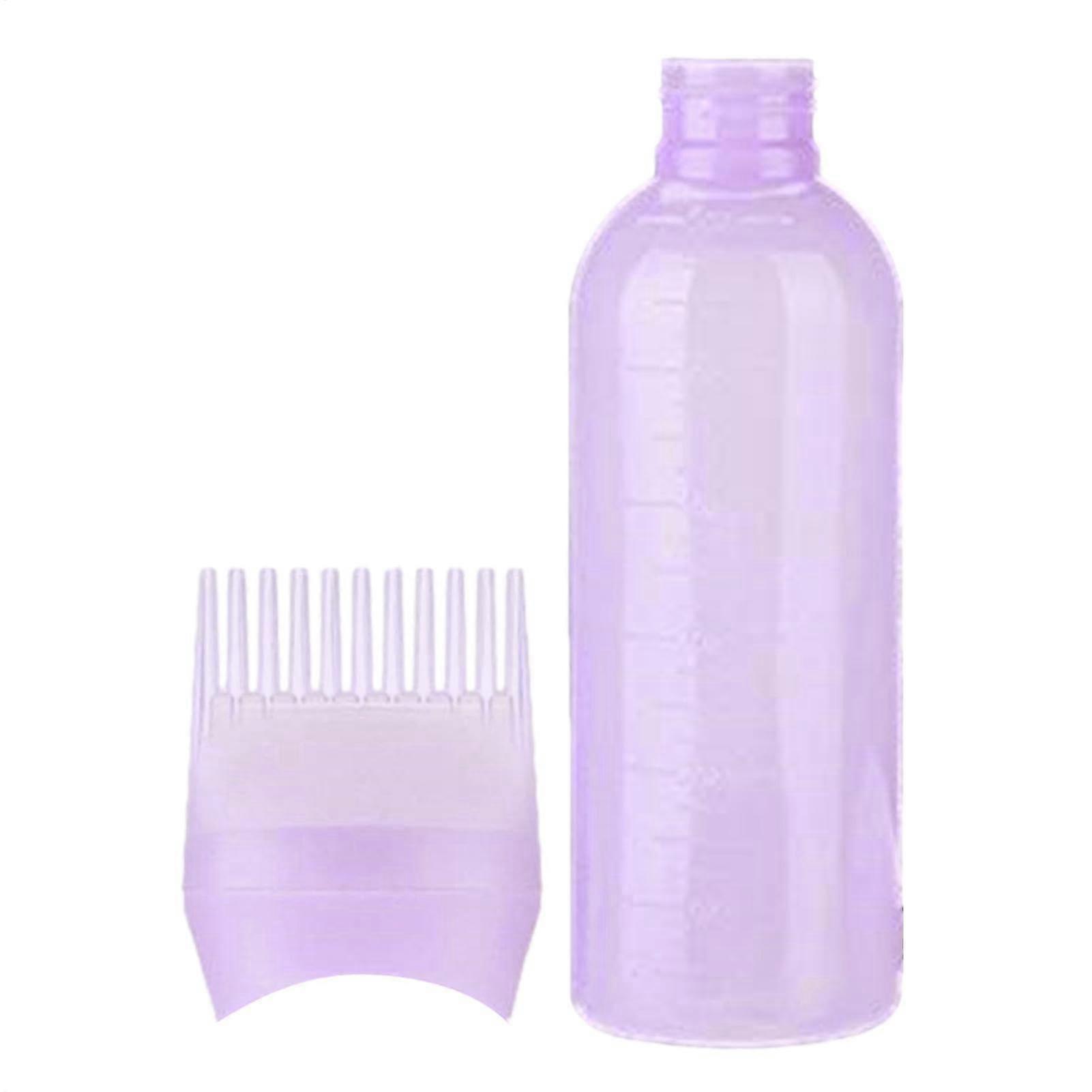 Hair Dye Applicator Bottle with Root Comb for Precise Root Application, Reusable Easy Clean Violet 7.36 in