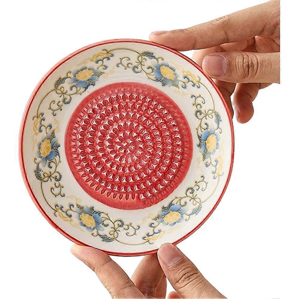 Ceramic Garlic Ginger Grater Dish Multi Purpose Kitchen Tool