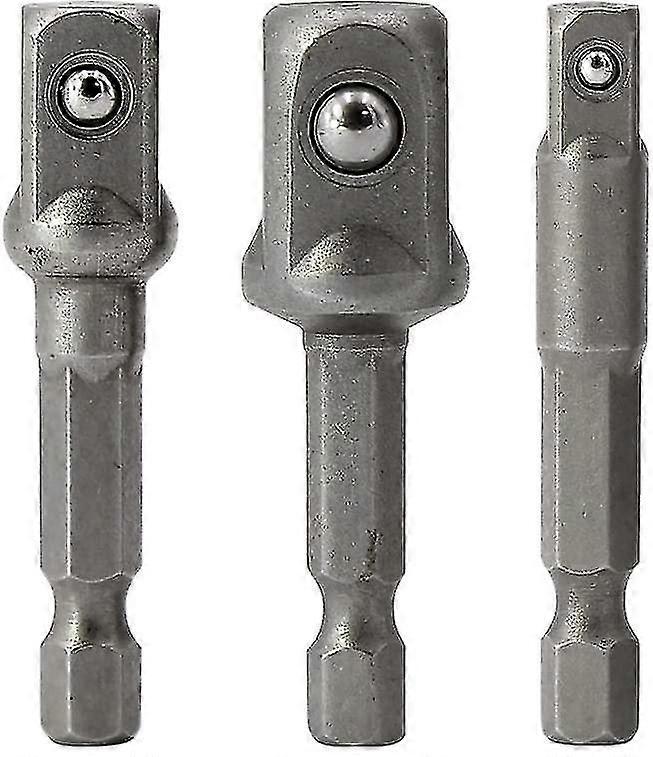 3 Piece Hex Nut Adapter Plug Screwdriver Adapter Socket Nut Socket