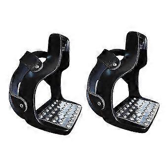 2x Horse Riding Stirrups, Horse Saddle Stirrups, Professional Aluminum English Riding Protection Saddle compatible with Equestrian Edition 0822