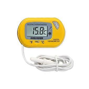 LCD digitalt akvariumtermometer fisketank vann terrarium temperatur - gul