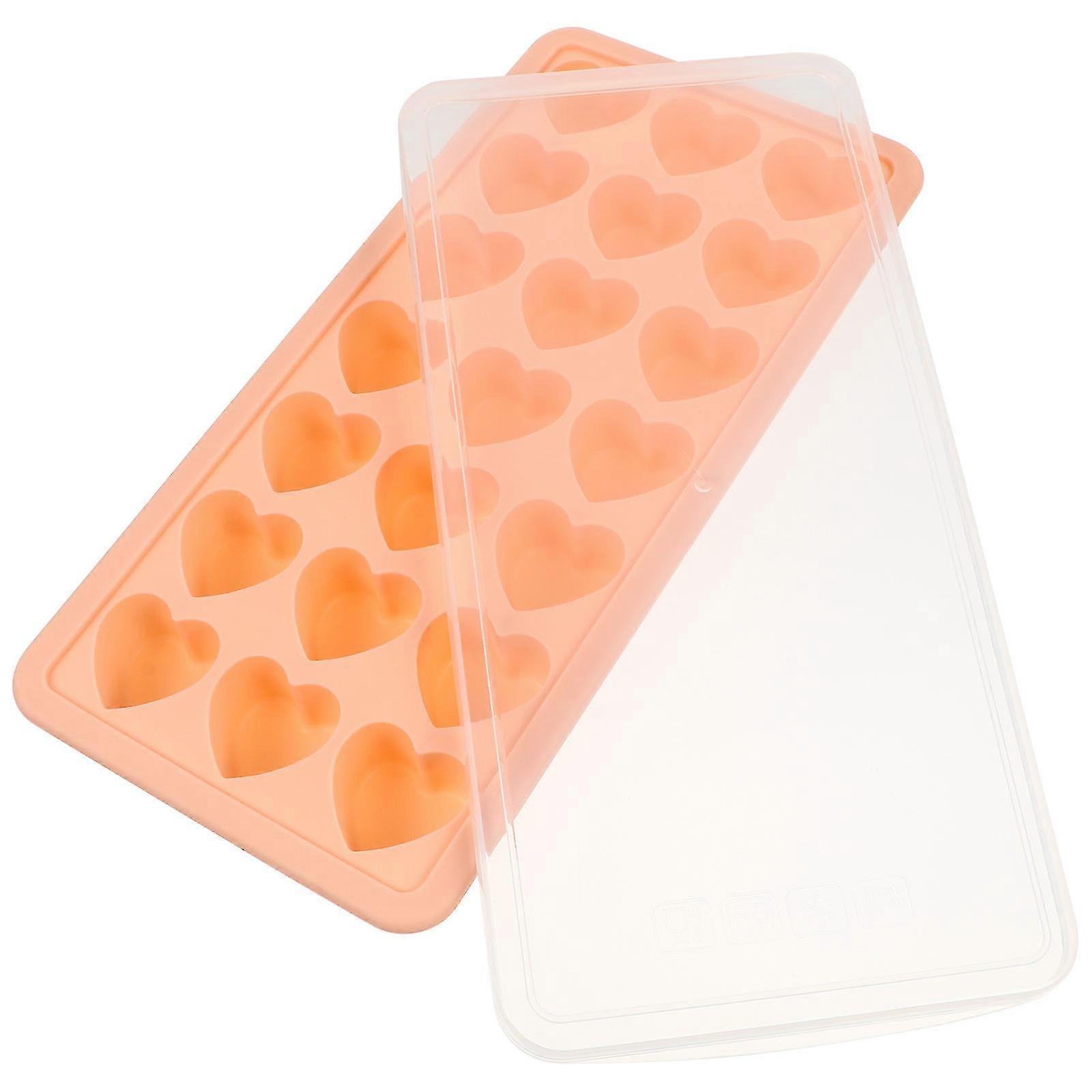 Heart Shape Stackable Ice Tray Silicone Ice Cube Mold Easy Release Mould