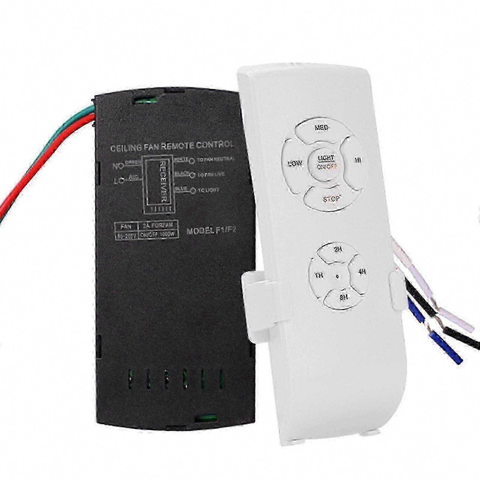 15m Ceiling Fan Lamp Light Wireless Remote Control Receiver Kit Universal Timing
