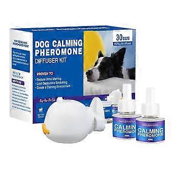 A Dog Calming Pheromone Diffuser Kit with Extra Refill, Anxiety Reduction Aid, Reduces Urine Marking & Destructive Scratching for Dogs
