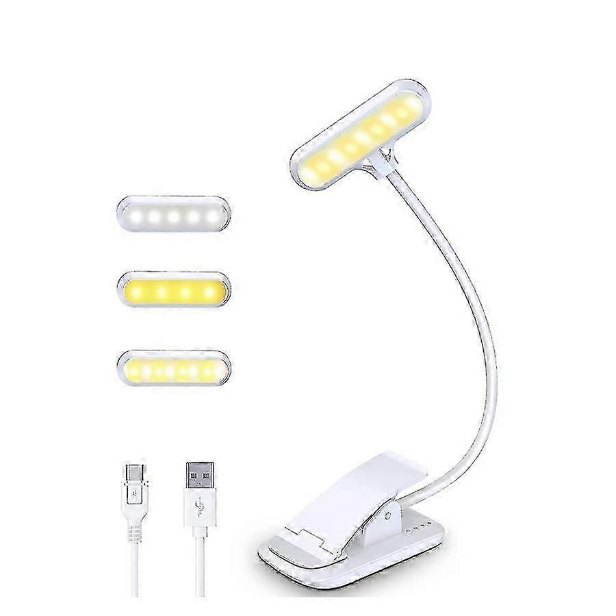 Book lamp with clamp, USB