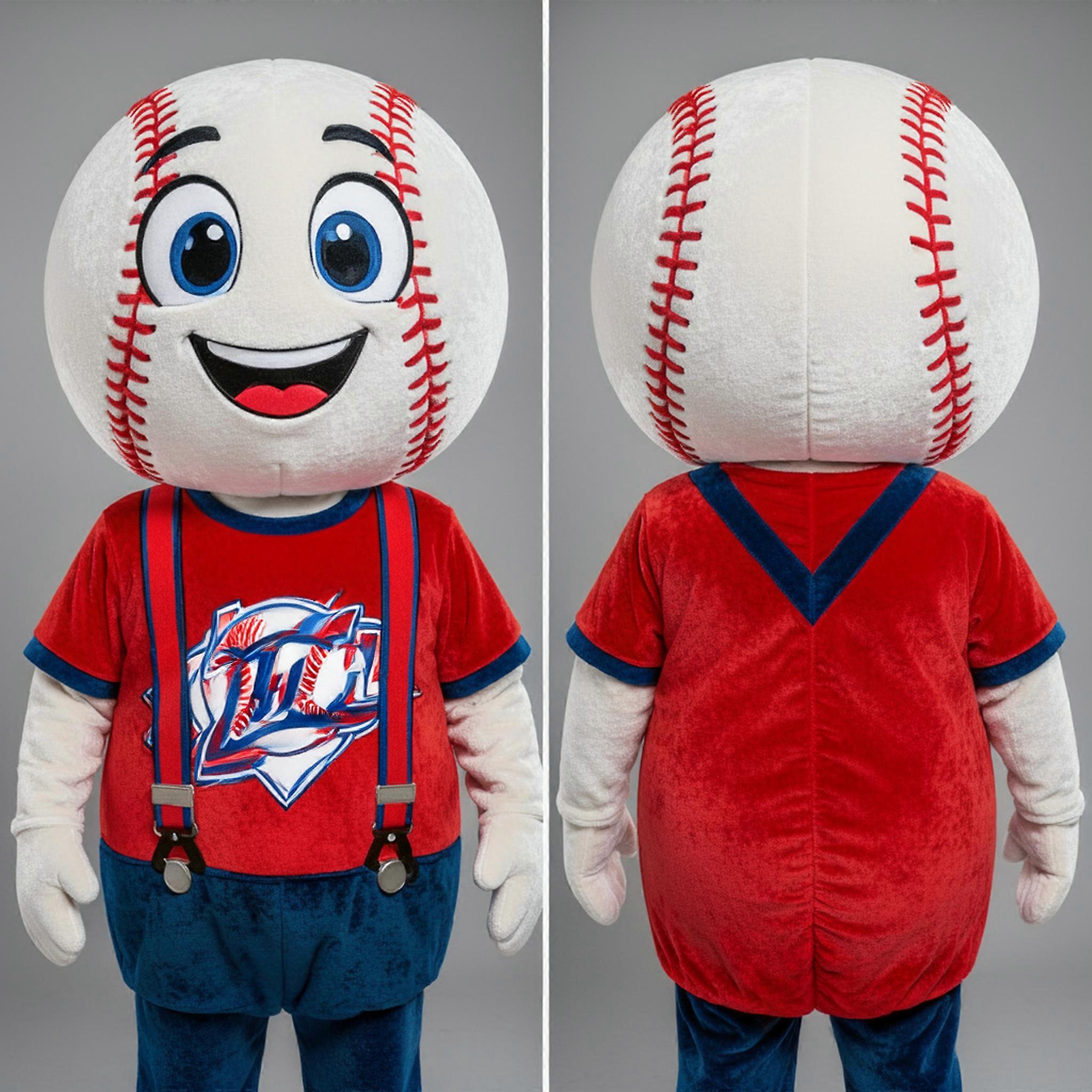 MASTICOT Crimson Plush Baseball Ball Mascot