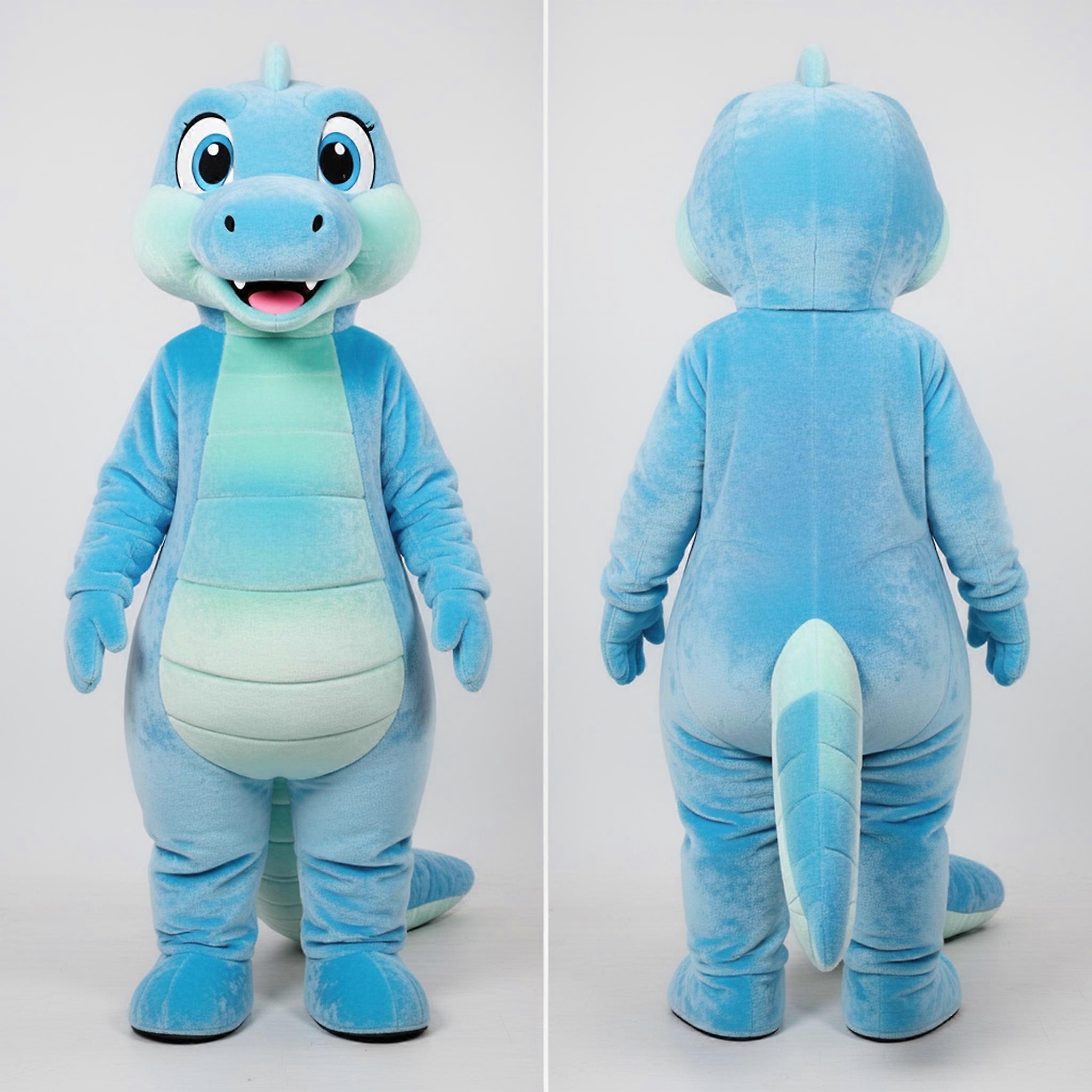 MASTICOT Sky Blue Cuddly Snake Mascot