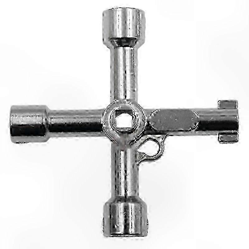 4-Way Cross Triangle/Square Keys Utility Opening Key Wrenches Tool