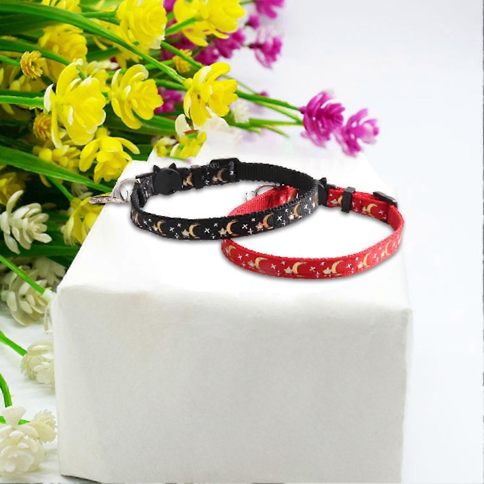Moon Pattern Adjustable Nylon Pet Collar