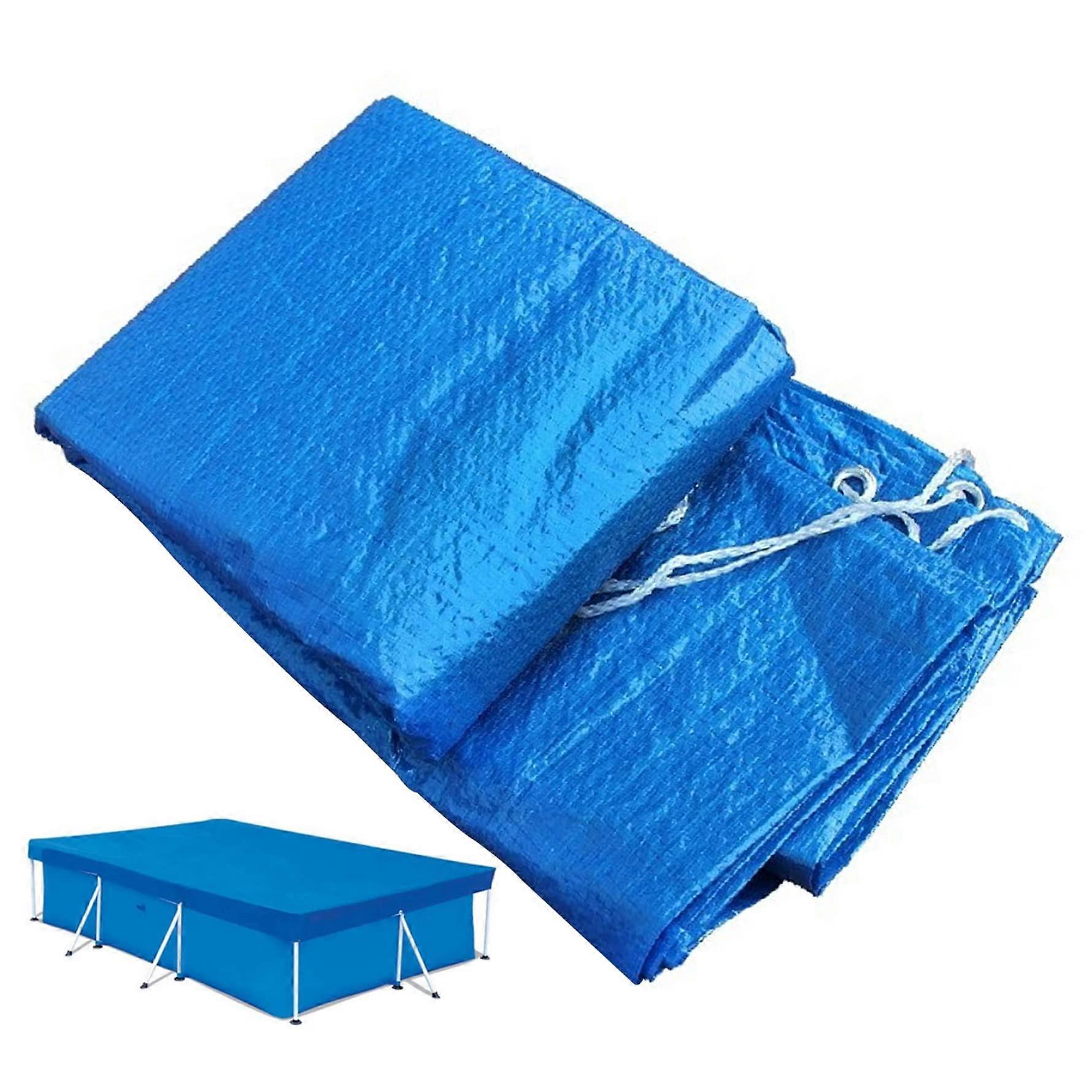 Waterproof UV Resistant Rectangular Pool Cover 300x200cm Dustproof Swimming Paddling Pool Protector