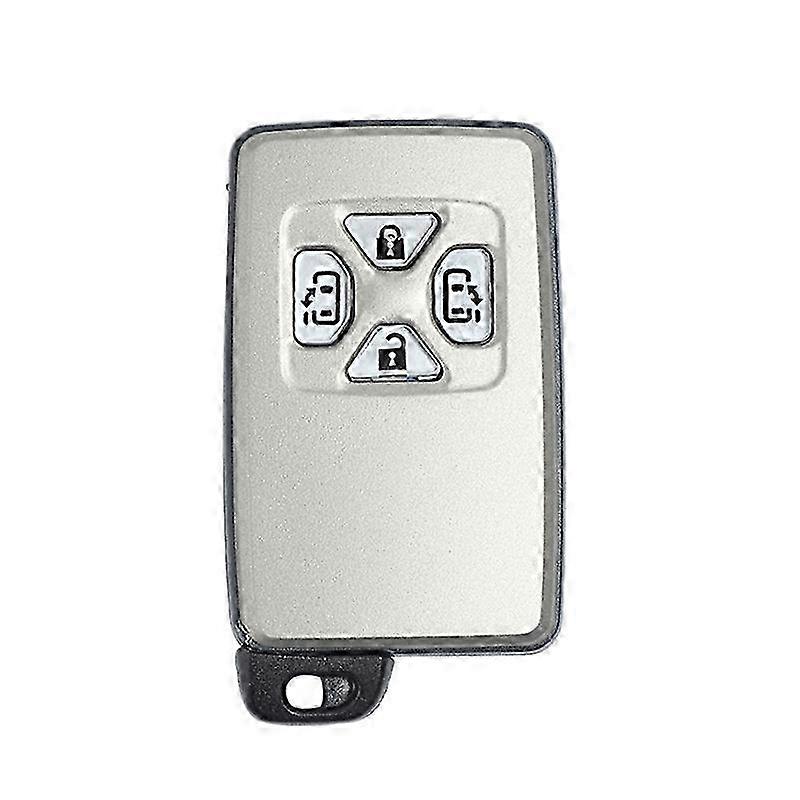 Car Card Remote Car Key Shell Case Fob 4 Button compatible with Alphard