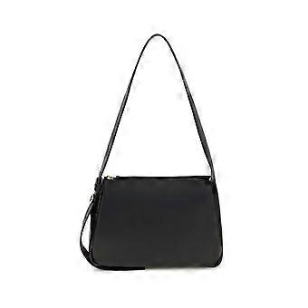 Tory Burch Black Calf Leather Bos Taurus Shoulder Bag