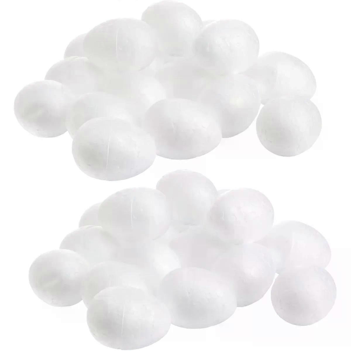 Decorations 50pcs 3.5cm Polystyrene Eggs Easter Eggs for Crafts Lasting Break-Resistant for Easter Projects